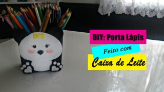 DIY Porta Lápis feito com Caixinha de Leite | Wivye