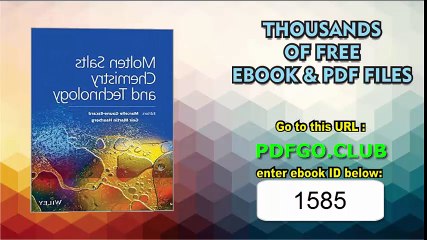 Molten Salts Chemistry and Technology 1st Edition