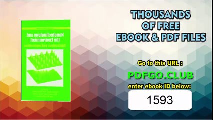 Nanotechnology and the Environment_ Applications and Implications (ACS Symposium Series)