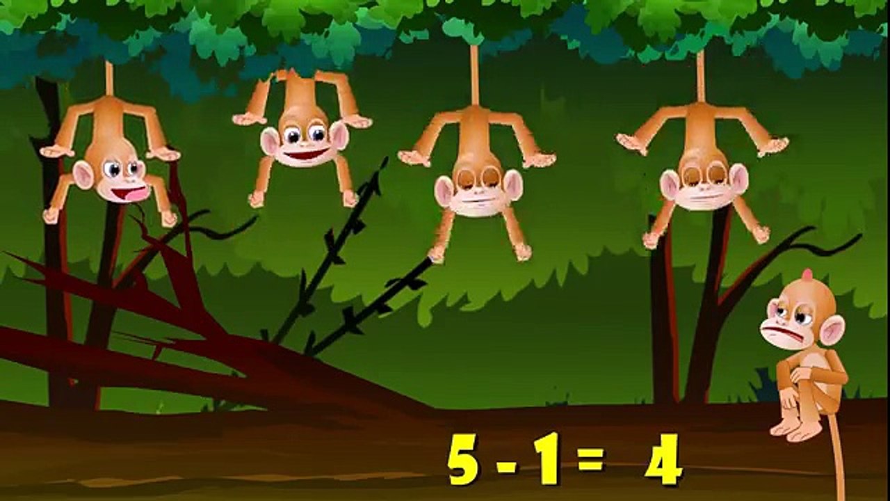 Five Little Monkeys Jumping On The Bed | Rhymes for Kids Songs