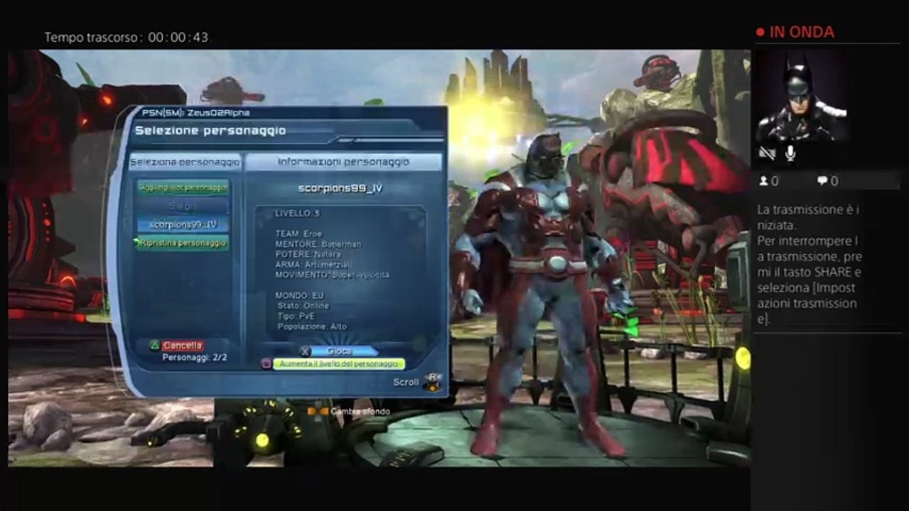 Trasmissione PS4 live di Zeus02Alpha