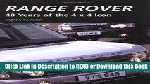 Read Book Range Rover: 40 Years of the 4x4 icon Download Online