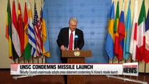UN Security Council condemns N. Korea missile test