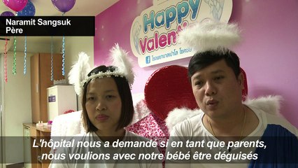 Thaïlande: Les bébés habillés en Cupidon pour la Saint Valentin