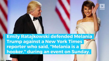 Emily Ratajkowski defends Melania Trump over 'hooker' comments