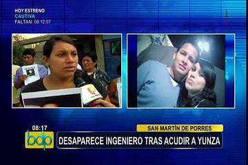 SMP: denuncian extraña desaparición de ingeniero desde hace 9 días