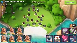 Boom Beach - Grinding Resources to HQ 19! Warrior Attack Player Bases!