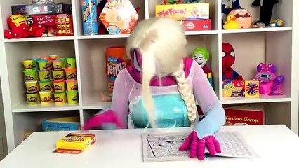 Spiderman vs Joker vs Frozen Elsa - Joker Becomes A Dog! w/ Frozen Elsa Rainbow Hair - Fun Superhero