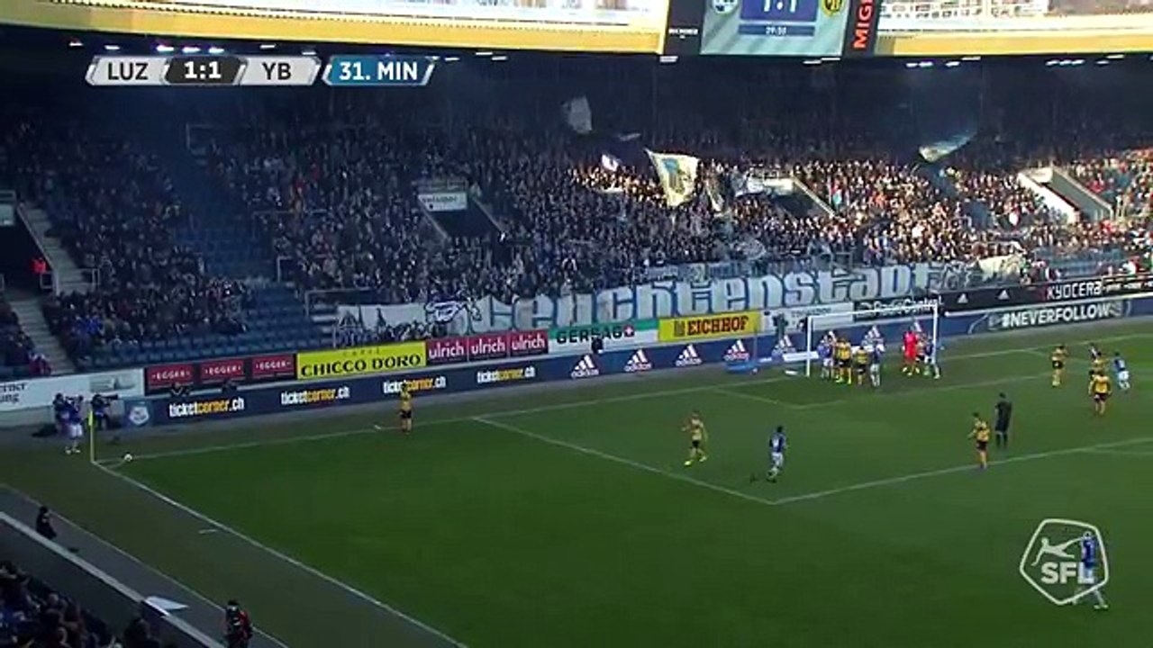 Luzern 2:1 Young Boys (Swiss Super League 12 February 2017)