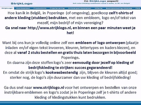 Zelf kleding bedrukken Poperinge