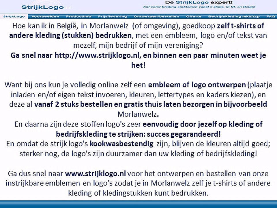 Zelf kleding bedrukken Morlanwelz