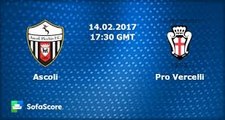 All Goals  - Ascoli 3-1 Pro Vercelli 14.02.2017