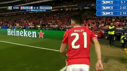 Kostas Mitroglou Goal HD - Benfica 1-0 Borussia Dortmund - 14.02.2017 HD