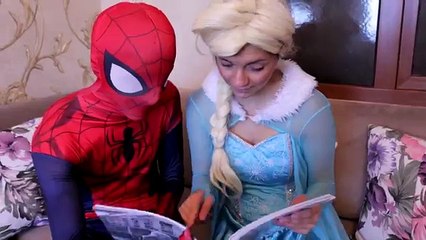 Video herunterladen: Is Spiderman CHEATING on Frozen Elsa & KISSING Maleficent?Superman, Joker Funny Superhero Movies