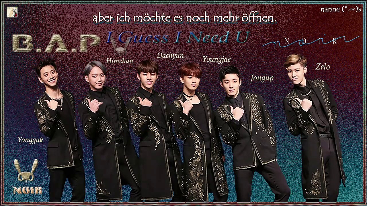 B.A.P - I Guess I Need U k-pop [german Sub]
