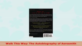 Free  Walk This Way The Autobiography of Aerosmith Download PDF c07eadca