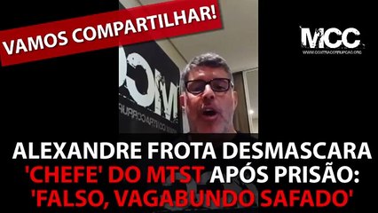 Alexandre Frota coloca 'chefe' do MST contra a parede após prisão e o desmascara  'safado, falso.
