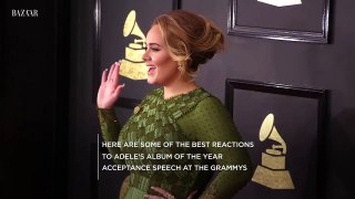 The Best Reactions to Adele’s Album of the Year Acceptance Speech At the Grammys-bXohDj9t1Vk