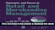 DOWNLOAD Concepts and Cases in Retail and Merchandise Management Kindle