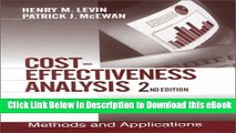 EPUB Download Cost-Effectiveness Analysis: Methods and Applications (New Perspectives on