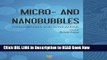 Best PDF Micro- and Nanobubbles: Fundamentals and Applications Full eBook