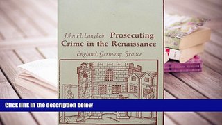 Kindle eBooks  Prosecuting Crime in the Renaissance: England, Germany, France (Studies in legal
