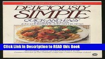 Read Book Deliciously Simple: Quick-and-Easy Low-Sodium, Low-Fat, Low Cholesterol, Low-Sugar Meals