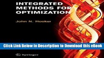 [Read Book] Integrated Methods for Optimization (International Series in Operations Research