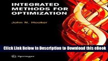 [Read Book] Integrated Methods for Optimization (International Series in Operations Research