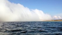 Huge Fog Bank Rolling in over Lake Michigan