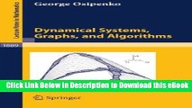 EPUB Download Dynamical Systems, Graphs, and Algorithms (Lecture Notes in Mathematics) Book Online