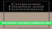 [Read Book] Corporate Finance and Governance: Cases, Materials, and Problems for an Advanced