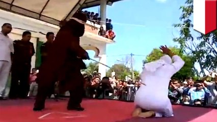Sharia law: Indonesian woman publicly caned in Aceh province