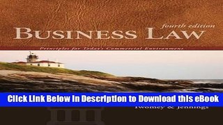 [Read Book] Business Law: Principles for Today s Commercial Environment Mobi