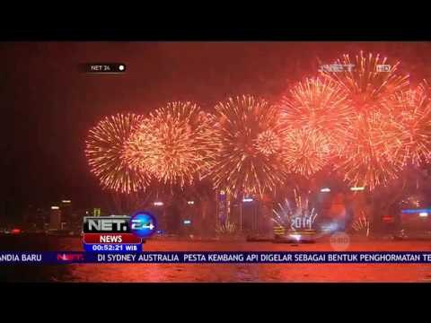 Perayaan Tahun Baru dengan Memadukan Kembang Api & Musik di Hongkong - NET24