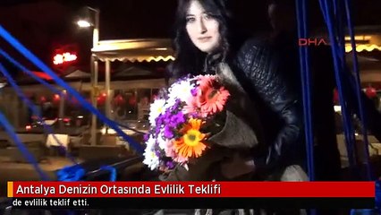 Antalya Denizin Ortasında Evlilik Teklifi