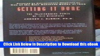 DOWNLOAD Getting It Done: The Transforming Power of Self-Discipline Mobi