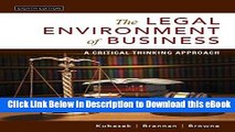 [Read Book] The Legal Environment of Business: A Critical Thinking Approach (8th Edition) Mobi