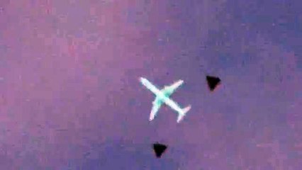 MILITARY JET ESCORTED BY TWO GALACTIC CLASS TR3B VEHICULAR PLATFORMS