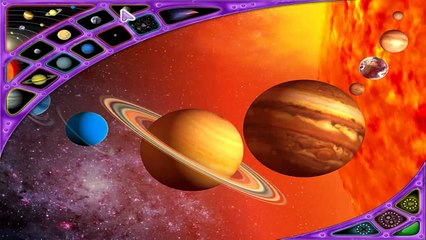 Dibujos animados sobre el Sistema Solar, los Planetas, el Sol, la Tierra de marte neptuno, venus, mercurio, júpiter, Con