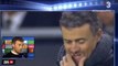 Luis Enrique, entraineur du FC Barcelone s'enerve contre un journaliste après la défaite face au PSG