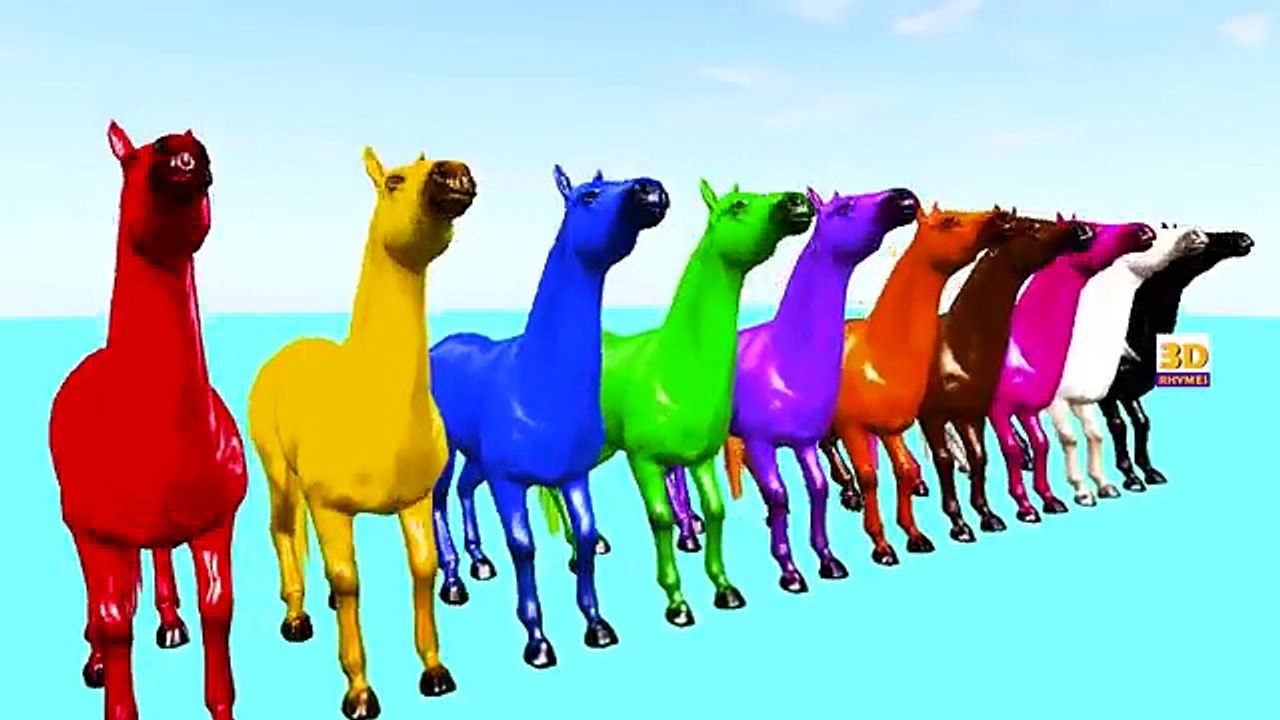 3D Horse Colours Songs Collection, Learning Colours For Children Nursery Rhymes and Songs