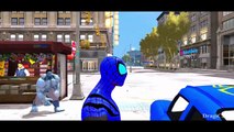 AZUL #Spiderman #Veneno #Hulk de Coches de Disney Colores de Rayo McQueen canciones infantiles Canciones