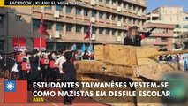 Estudantes taiwaneses do ensino médio enfrentam reação pública por se vestirem como nazistas.