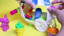 Play Doh Ice Cream Sundae Cart Playset Playdough Carrito de Helados de Juguete Toy Food