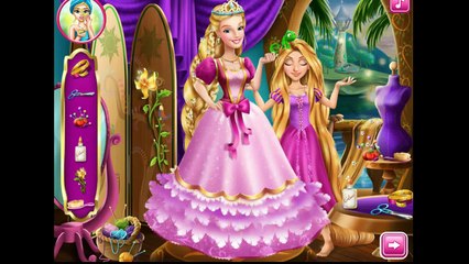 Juegos para niñas—rapunzel cose el vestido para barbie—Juegos de dibujos Animados en Línea Para Niños