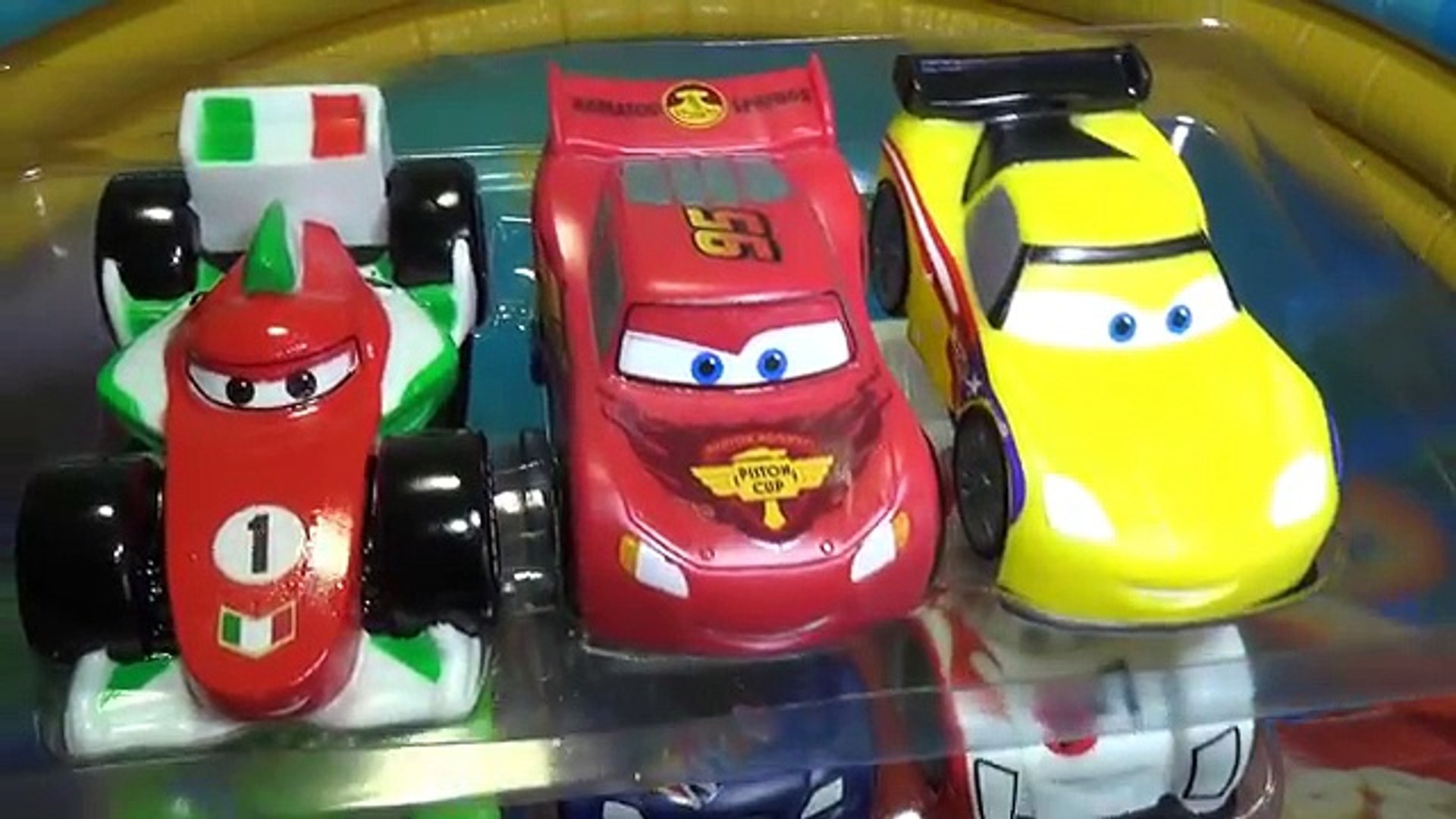 ⁣Disney Cars bath toys Disney Store Six Disney cars Lightning McQueen