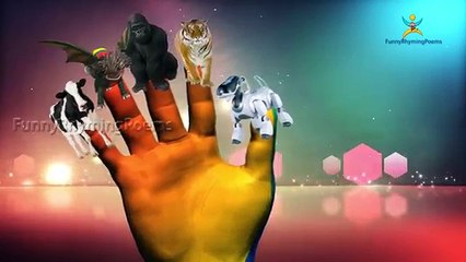 tiger V/S cow Finger family 3d rhyme | Animated Nursery Children Finger Family song