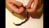 Pulsera en la base de la trama de shambala . Parte 1. Bracelet with wooden beads braided. Part 1