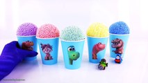 The Good Dinosaur Movie Clay Foam Surprise Eggs Peanuts Movie Playdoh Ice Cream Cups Learn